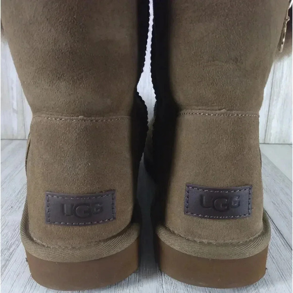 Ugh Bailey Zip Short Shearling Tan Women's 10 - Picture 9 of 16